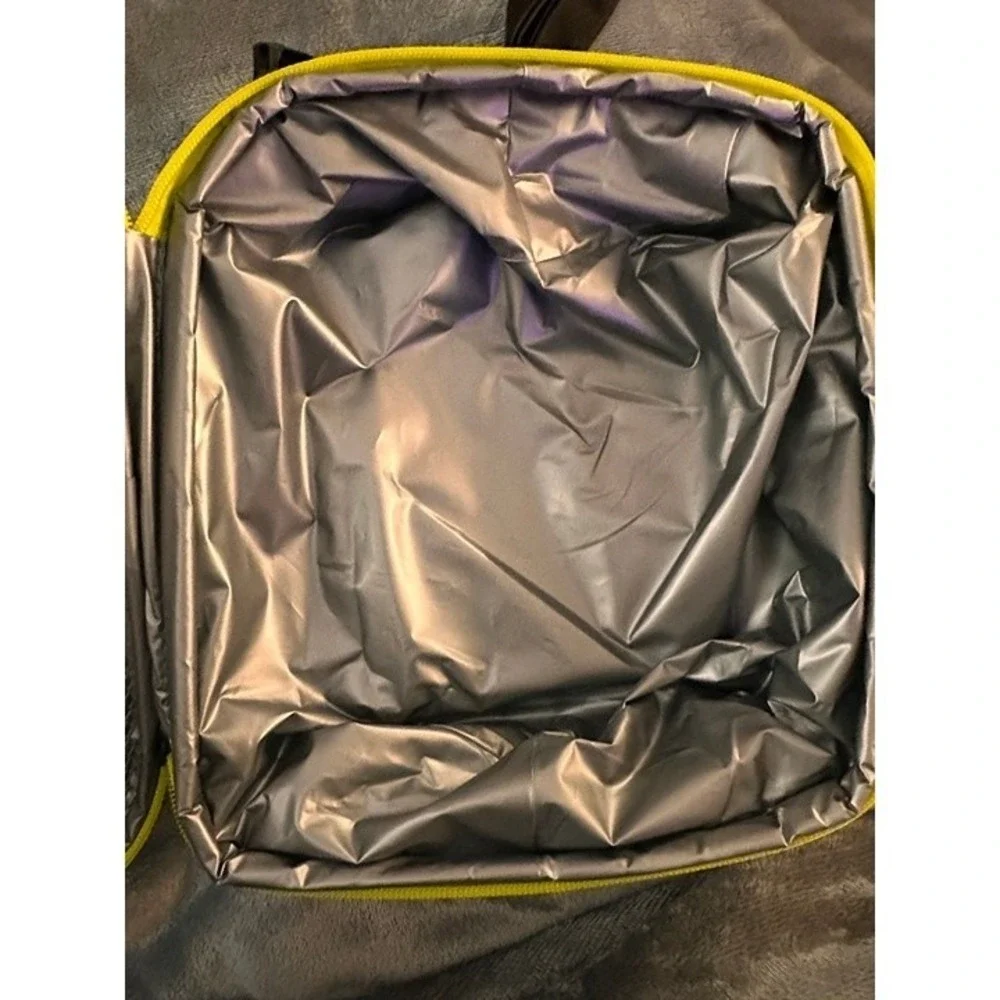 Igloo Insulated Lunch Bag Heather Gray Neon Yellow‎ Cooler Crossbody Strap